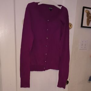 Express | Women's Vibrant Burgundy Cardigan
